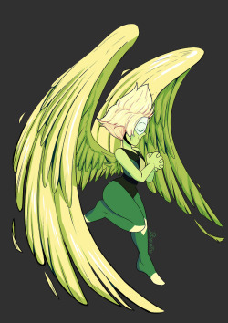 dement09:  Angelic Peridot commission 💚 Two versions x)