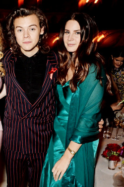mr-styles:  Harry Styles and Lana Del Rey attend a drinks reception