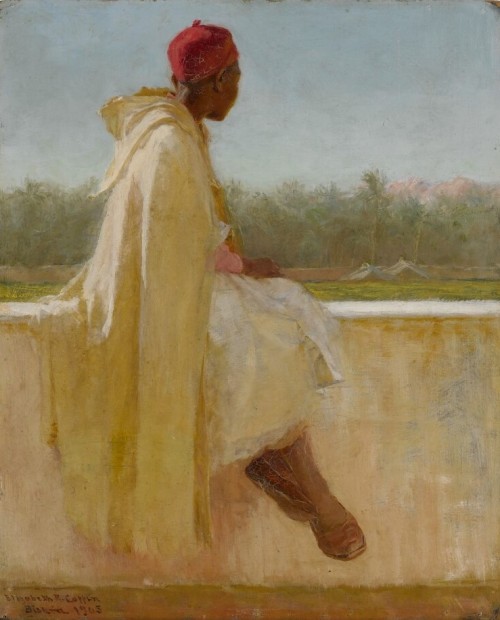 pintoras:  Elizabeth R. Coffin (American, 1850-1930): Arab Boy