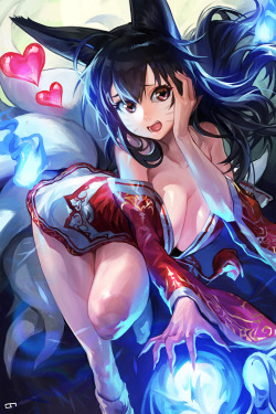 rivenop:  by: だれさん | Ahri | via {Pixiv} 