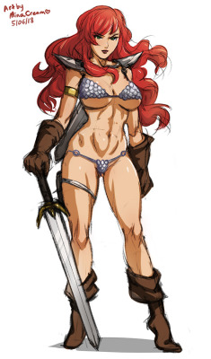   Sketch 355 - Red Sonja  Commission meSupport me on Patreon