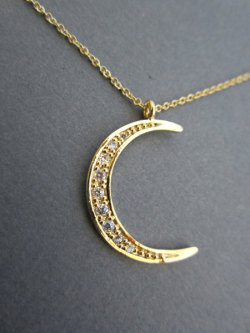 wickedclothes:  Crescent Moon Necklace Simple yet elegant, this