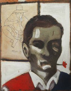 durruti23:    Pier Paolo Pasolini - Self-Portrait (1947)   