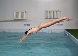 xxxelasolympicgames:  Swimming: Diving nudiarist:  Taking a splash