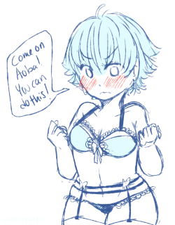 trashkingmadara:  sailorpalinstrashcan:  Nervous but frisky Aoba