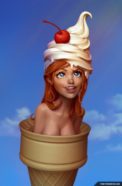 Ice Cream Girl sculpt by ~FunkyBunnies 