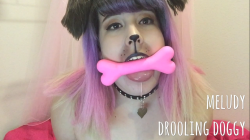 meludy:  Drooling Doggy - AmateurpornWith my bone gag in my mouth,