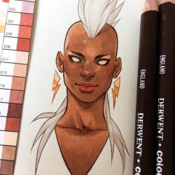 kate-niemczyk:  Small Storm portrait made with markers and pencils