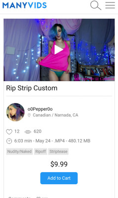 RIP STRIP CUSTOMGet it on MANYVIDS HERE