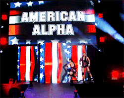 mith-gifs-wrestling:  American Alpha enters the ring for the