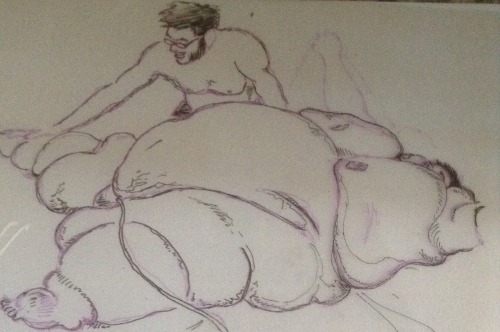 blubberbound:  Itâ€™s beenâ€¦a week-long extreme kink mood for me. So hereâ€™s a smutty-trash sketch!  Um… could you just kind of stay in that mood a while longer?