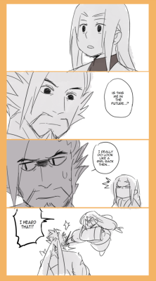 theinsanefruitloop-chan: Hanzo meets lil Hanzo :) This is a request