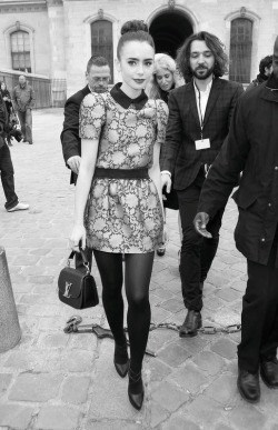 hauteinnocence:  Lily Collins in Paris 