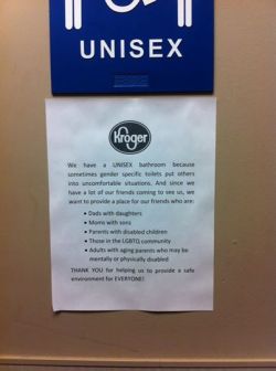 ufo-pilot-and-his-sexy-spouse:  Unisex bathroom should be an