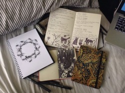 toxines:  a sad little morning with my notebooks 