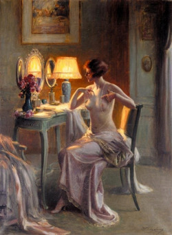 artbeautypaintings:  Le collier de perles - Delphin Enjolras