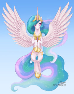 theponyartcollection:  Celestia: Raising the Sun by ~LaurenMagpie