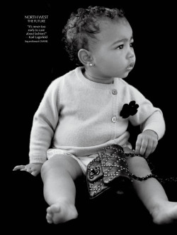 kimkanyekimye:  North West for CR Fashion Book shot by Michael