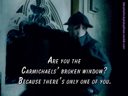 â€œAre you the Carmichaelsâ€™ broken window? Because