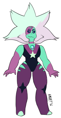 amaet:  FLUORITE, amethyst/peridot fusion the first thing i thought