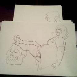 Here’s a drawing of Kristi Lyn from Dr. Sketchy’s