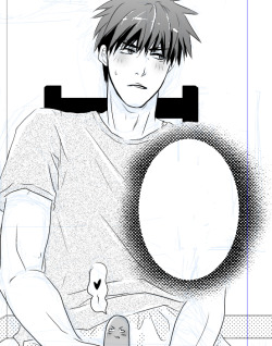 gailymilkyway:  WIP of AoKaga doujinshi【Mini-Me Not Mini at