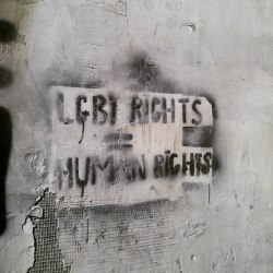 queergraffiti:  “LGBT rights = human rights”Lviv, Ukraine