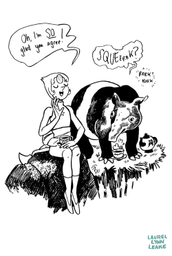 laurellynnleake:  So I got requests to draw Pearl, and a tapir