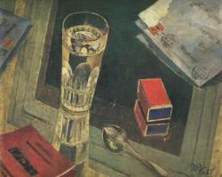 kuzma-petrov-vodkin:  Still Life with Letters, 1925, Kuzma Petrov-VodkinMedium: