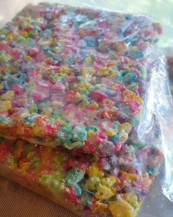 mice-teeth: two bricks of rainbow crispy edibles 🌈