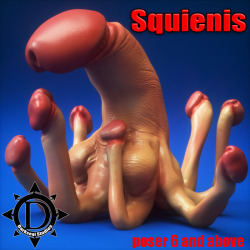 Like something out of a Lovecraft story comes the creepy “Squienis”.