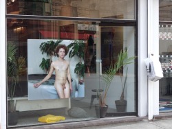 maleinstructor:  A photograph of a nude male in a downtown Manhattan