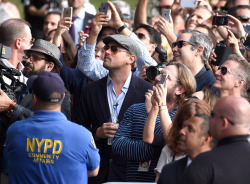 leo-w-dicaprio:  Leonardo DiCaprio watches from the crowd  during