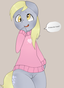 Sweater season is here, and Derpy wanted to get in on the action!Suggested