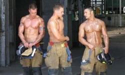 aplethoraofmen:  Firefighters