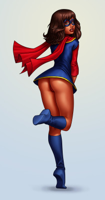 superheropinups:    Not Safe for Work Wednesday   Ms. Marvel