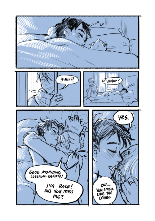 savi-bunny:  Hereâ€™s a lil fan comic. Suppose to take place when Victor goes back to the hotel after the beach scene.Â 