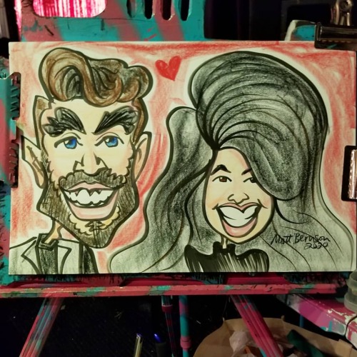 I’m doing caricatures at the Luv Buzz market at ONCE in