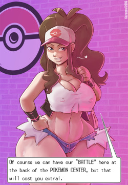 shiinsart:  carmessi:  just something i did in the pokemon stream, it was suppossed to be just a sketch but fuck, enjoy =3  amazing one!   Oh mama! I love Hilda but this is amazing.