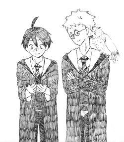 nanteyuuno: Tsukkiyama Month 2017, day 2:   Harry Potter AU.