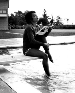 black-0rpheus:   Eartha Kitt photographed at the pool by Isaac