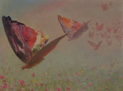laclefdescoeurs:  Butterflies with Riders, Albert Bierstadt