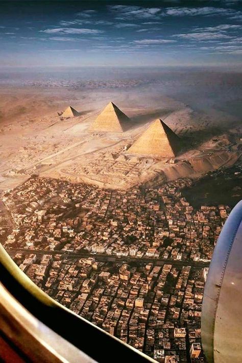 egypt-museum:  Giza Plateau Aerial view of the Great Pyramids