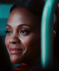 beauty-grace-outer-space: spacetribble: Nyota reluctantly smiling