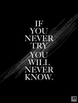 iwanttobeafirefly:  “If you never try, you will never know.”