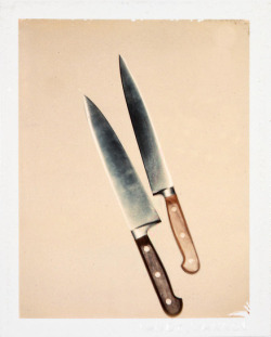 andywarhol-art:  Knives, 1981 polaroid photograph 4 x 3 ¼ inches;