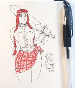 callmepo: Tiny doodle of The Scotsman’s daughter from Samurai