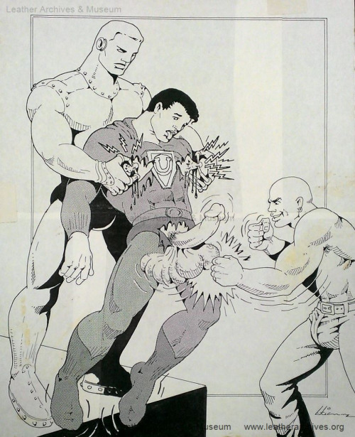 Luthor and kryptonite robot in Supermanâ€™s torture …Our hero in peril , forever !