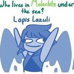 testingte:  WHOOOOO lives in a Malachite under the sea?  Lapis