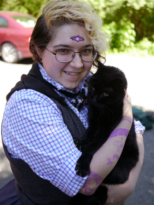 lithefider:  Tentacle Cecil Palmer by wahrsager (I took the photos before we left for Animenext).  The kitty is mine too hehe.  Wildcat filling in for Khoshekh.  :)  “He is holding a cat.”Thank you for taking these! Poor Wildcat, he was